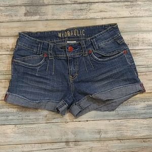 Hydraulic Jean Shorty Shorts